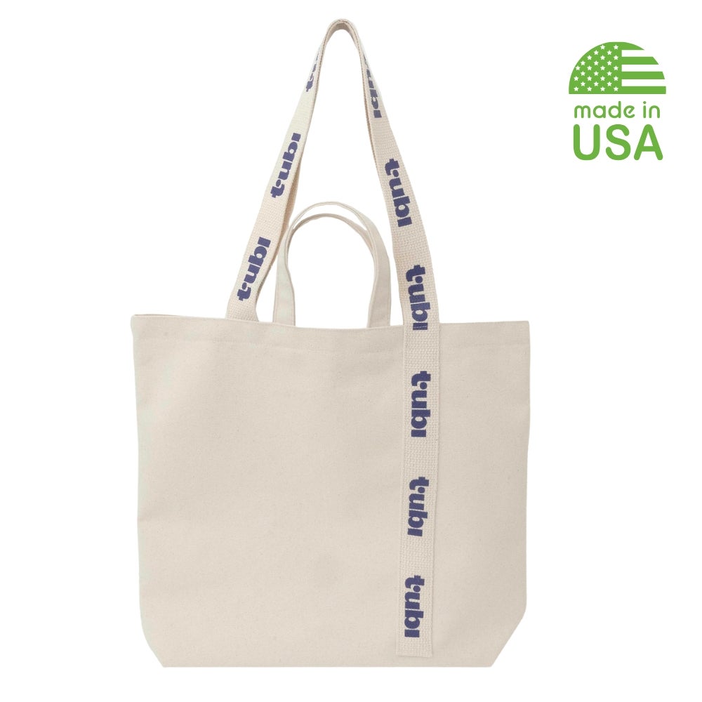 USA Made MonoStrap Recycled Cotton Canvas Tote | 18x15 | Eco